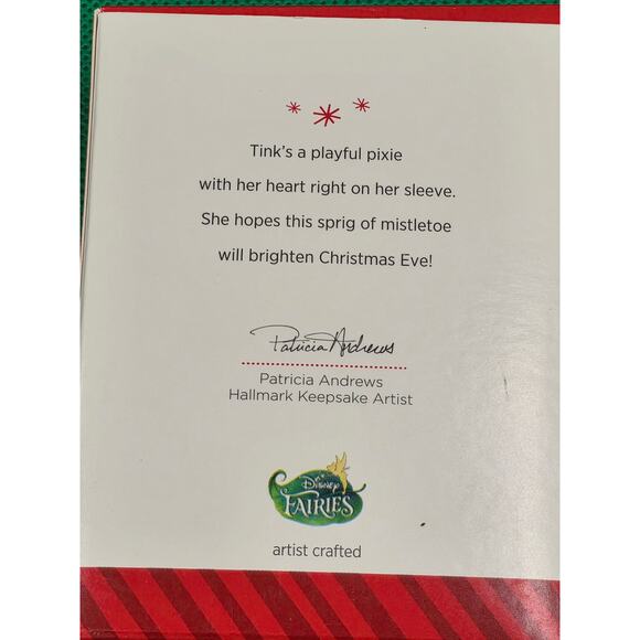 Hallmark 2014 Disney Playful Pixie Tinkerbell Ornament Keepsake Peter Pan Tink - Picture 9 of 9